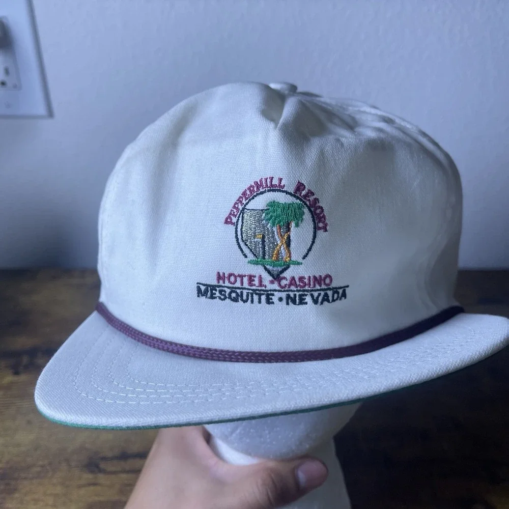Vtg Peppermill Resort Hotel Casino Hat Cap SnapBack Trucker Nevada